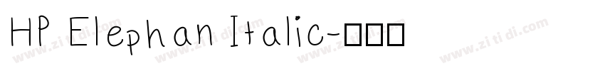 HP Elephan Italic字体转换 HP Elephan Italic字体转换